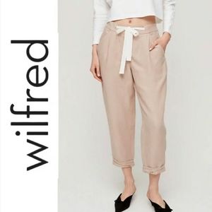 Aritzia Wilfred Linen Allantm Pant Pink Beige Natural Skin Color  Size 2